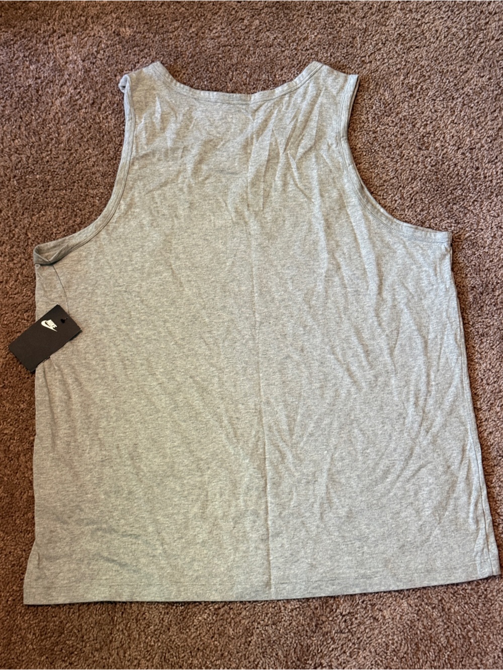 Nike Light Gray Tank with Black Swoosh Logo - Picture 2 of 3